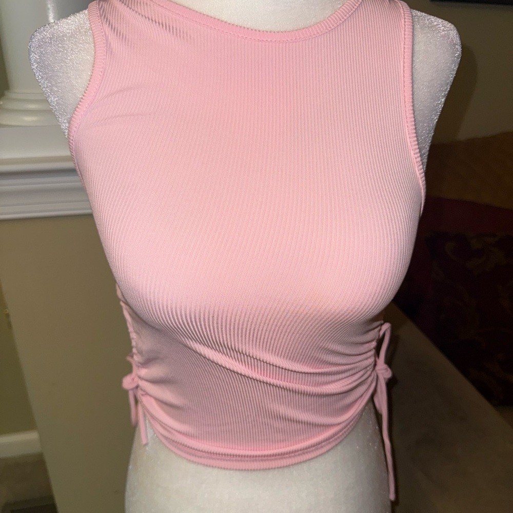 Princess Polly Pink Side Tie Tank Top